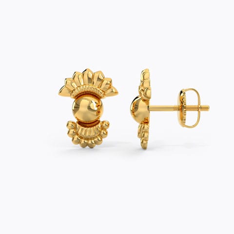 Swara Gold Stud Earrings