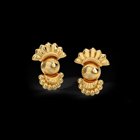 Swara Gold Stud Earrings