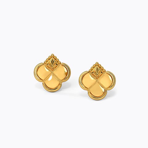 Mayuri Gold Stud Earrings