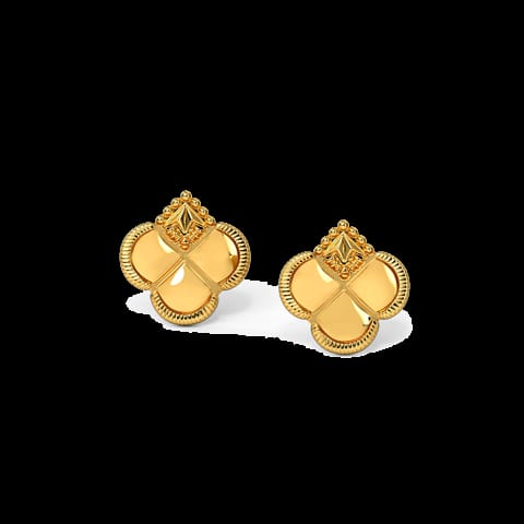Mayuri Gold Stud Earrings
