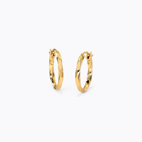 Swivel Gold Hoop Earrings