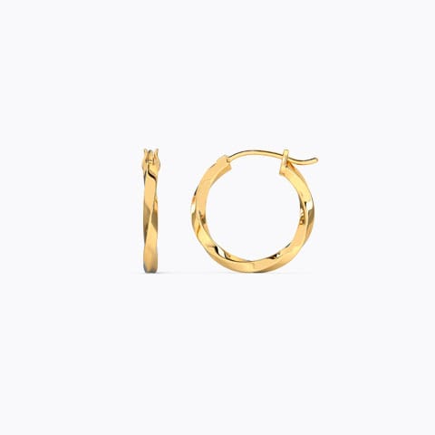 Swivel Gold Hoop Earrings
