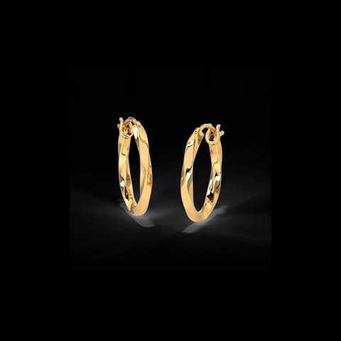 Swivel Gold Hoop Earrings