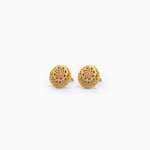 Baroque Cutout Gold Stud Earrings Baroque Cutout Gold Stud Earrings