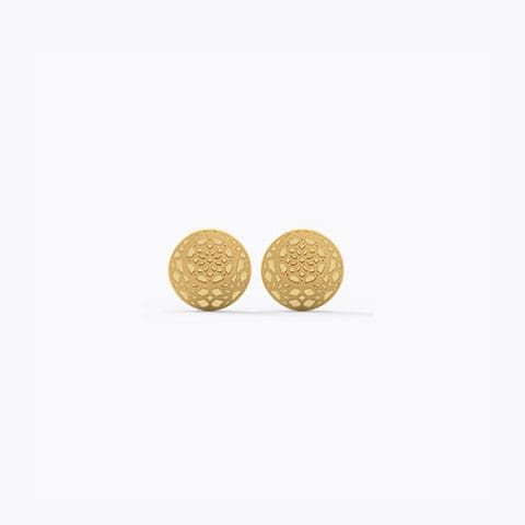 Baroque Cutout Gold Stud Earrings Baroque Cutout Gold Stud Earrings