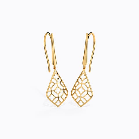 Floret Mesh Gold Drop Earrings Floret Mesh Gold Drop Earrings