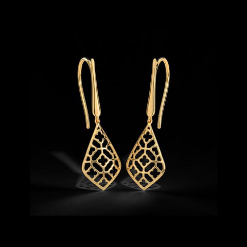 Floret Mesh Gold Drop Earrings Floret Mesh Gold Drop Earrings