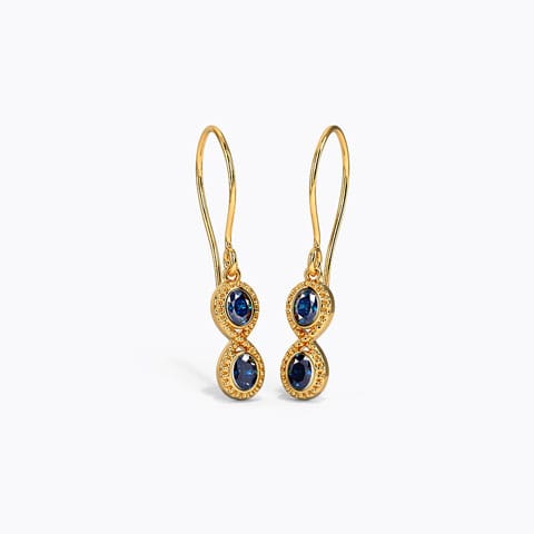 Dual Ovate gemstone  Drop Earrings