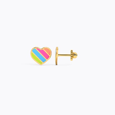 Rainbow Heart Earring  Rainbow Heart Earring
