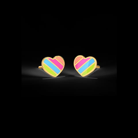 Rainbow Heart Earring  Rainbow Heart Earring