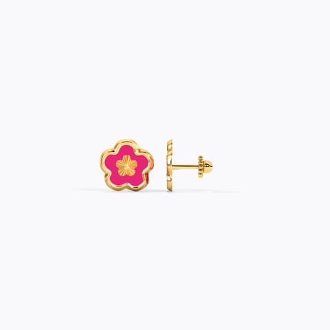 Pink Flower Stud Earring Pink Flower Stud Earring