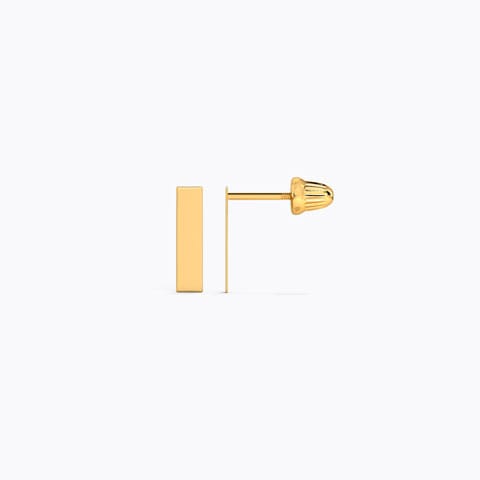 Rectangluar Bar Stud Earring