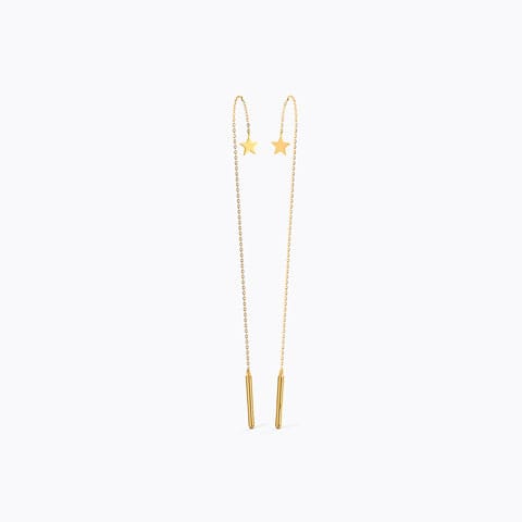 Starry Gold Sui Dhaga Earrings Starry Gold Sui Dhaga Earrings