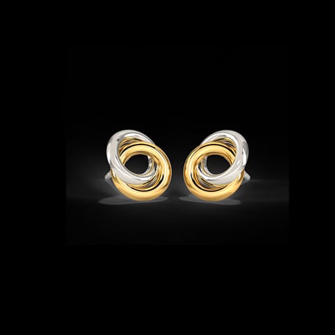 Two tone Circle Earring  Two tone Circle Earring