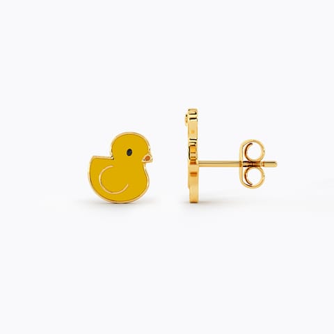 FRIENDS Duck & Chick Gold Mismatch Stud Earrings FRIENDS Duck & Chick Gold Mismatch Stud Earrings