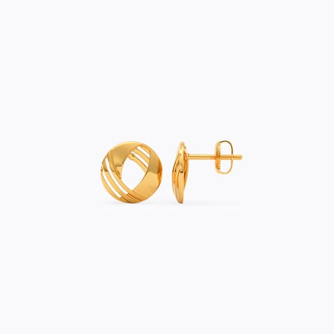 Orbital Twist Gold Stud Earrings Orbital Twist Gold Stud Earrings
