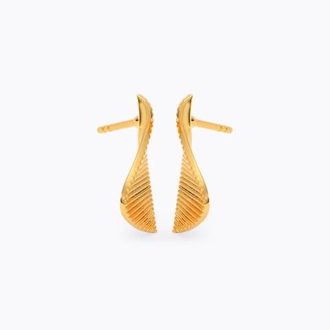 Forge Lines Gold Stud Earrings
