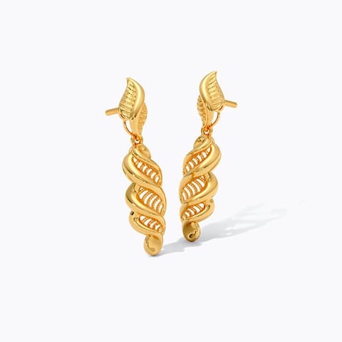 Twister Gold Drop Earrings