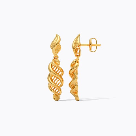 Twister Gold Drop Earrings
