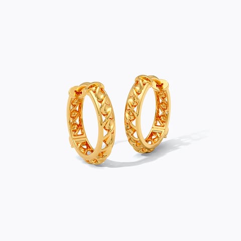 Glam Curve Gold Hoop Earrings