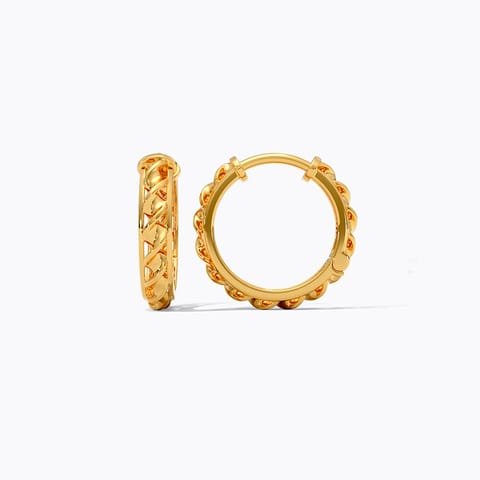 Glam Curve Gold Hoop Earrings
