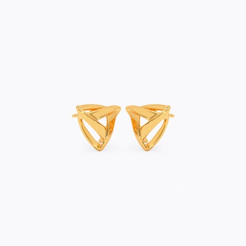 Auric Triangle 9KT Gold Stud Earrings