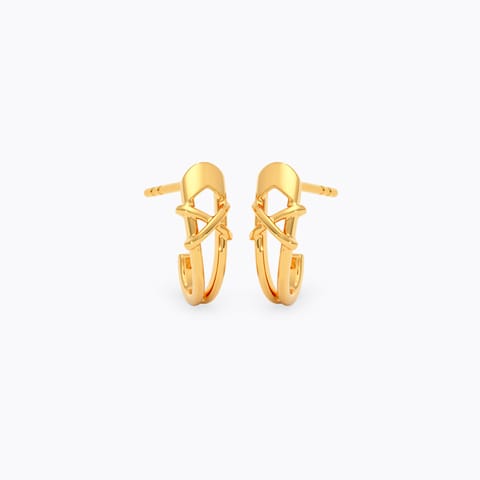 Cross Gild 9KT Gold Stud Earrings
