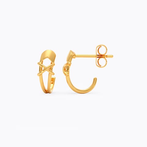 Cross Gild 9KT Gold Stud Earrings