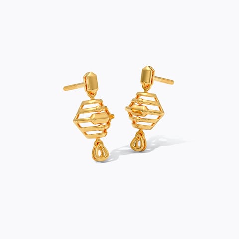 Auric Stripe 9KT Gold Stud Earrings Auric Stripe 9KT Gold Stud Earrings
