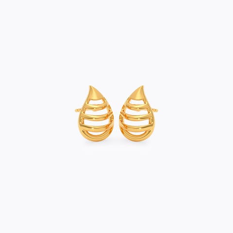 Aura Ripple 9KT Gold Stud Earrings Aura Ripple 9KT Gold Stud Earrings