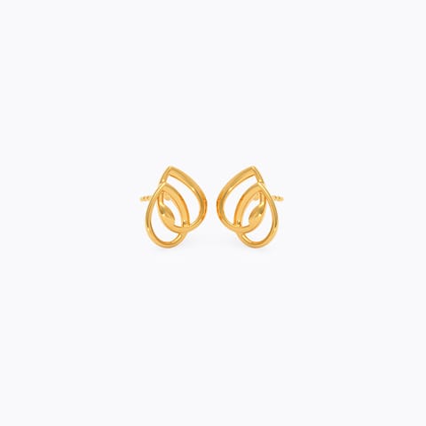 Sleek Aura 9KT Gold Stud Earrings Sleek Aura 9KT Gold Stud Earrings