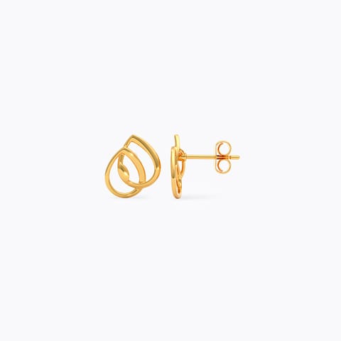 Sleek Aura 9KT Gold Stud Earrings Sleek Aura 9KT Gold Stud Earrings