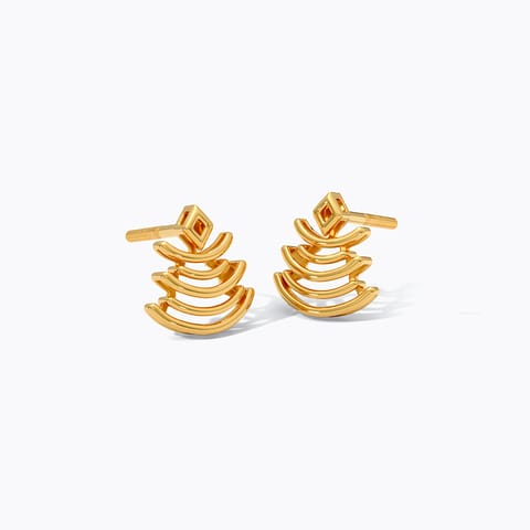 Ripple Edge 9KT Gold Stud Earrings Ripple Edge 9KT Gold Stud Earrings
