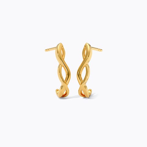 Entwine Spark 9KT Gold Stud Earrings