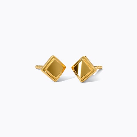 Emboss Square 9KT Gold Stud Earrings Emboss Square 9KT Gold Stud Earrings