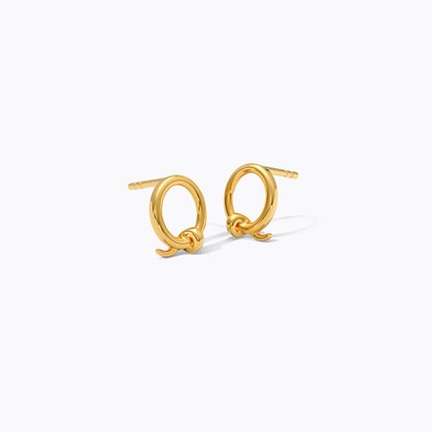 Embossed Spere 9KT Gold Stud Earrings Embossed Spere 9KT Gold Stud Earrings