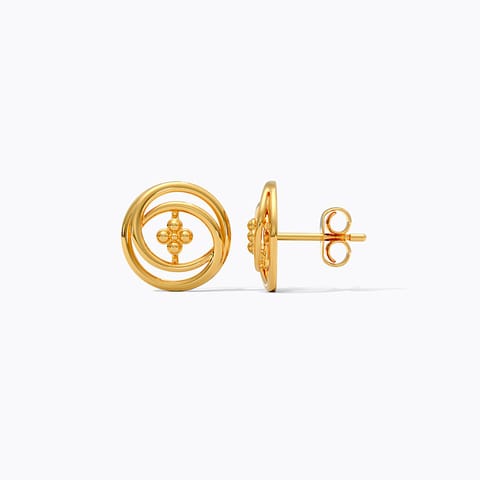 Ecliptic Loop 9KT Gold Stud Earrings
