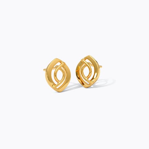 Shining Beam 9KT Gold Stud Earrings