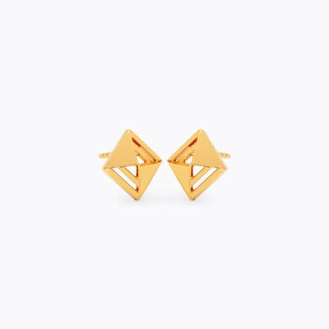 Auric Square 9KT Gold Stud Earrings Auric Square 9KT Gold Stud Earrings