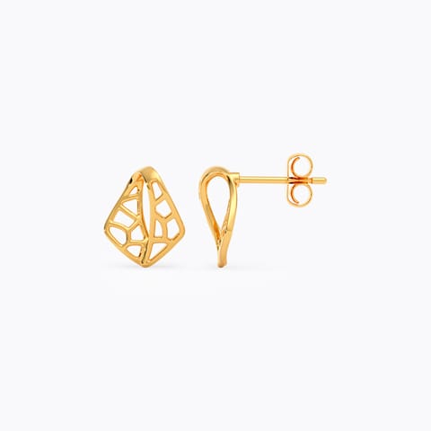 Auric Mosaic 9KT Gold Stud Earrings