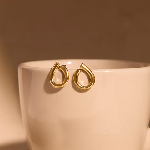 Gilded Pear 9KT Gold Stud Earrings
