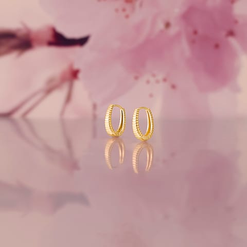 Textured Gold Hoop Earrings