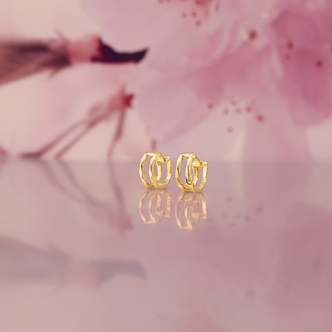 Gilded Parallels Gold Hoop Earrings