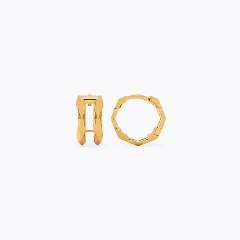 Gilded Parallels Gold Hoop Earrings