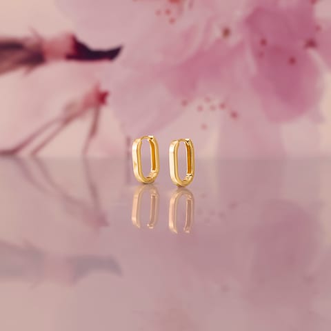 Gold Earrings 14 Karat Yellow Gold Vintage Classic Gold Hoop Earrings