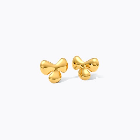 Gilded Petal 9KT Gold Stud Earrings