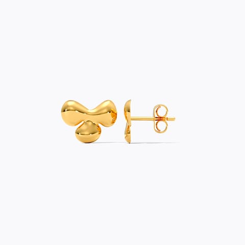 Gilded Petal 9KT Gold Stud Earrings