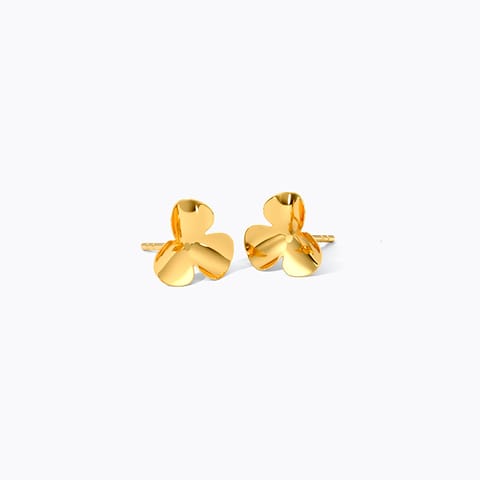 Flora Gleam 9KT Gold Stud Earrings