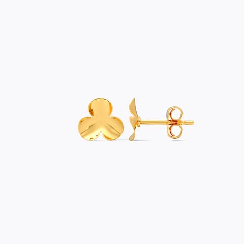 Flora Gleam 9KT Gold Stud Earrings