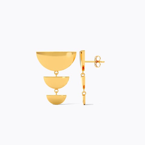 Semi Soleil 9KT Gold Drop Earrings